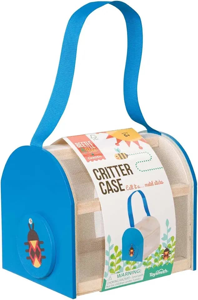 Toysmith Backyard Exploration FSC Wood Critter Case , Blue Small