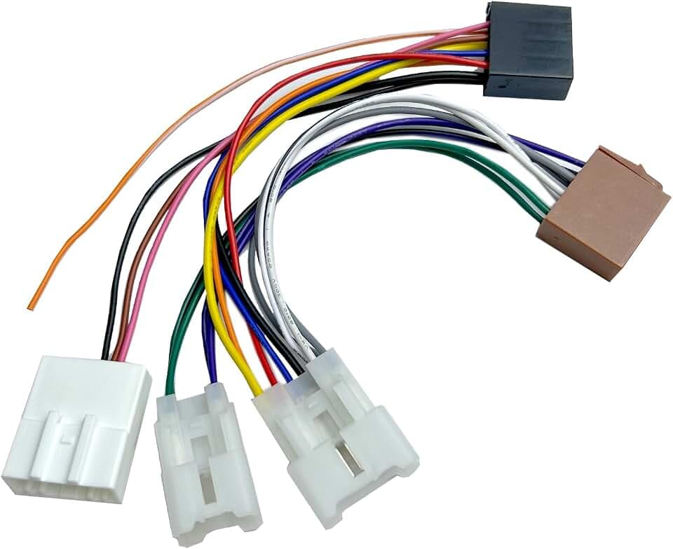 Aftermarket Radio Wiring Harness Compatible with Toyota 1998-2006, Universal ISO Car Stereo Adapter with 20Pin SWC Plug, Fits for Camry Corolla RAV4 Highlander Land Cruiser Yaris FJ Cruiser