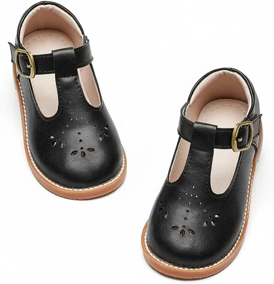 GINFIVE Toddler Girls Mary Jane School Oxford Dress Flat Shoes for Wedding