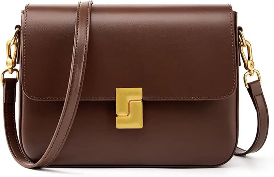 Genuine Leather Crossbody Shoulder Handbag Purses Bags for Women