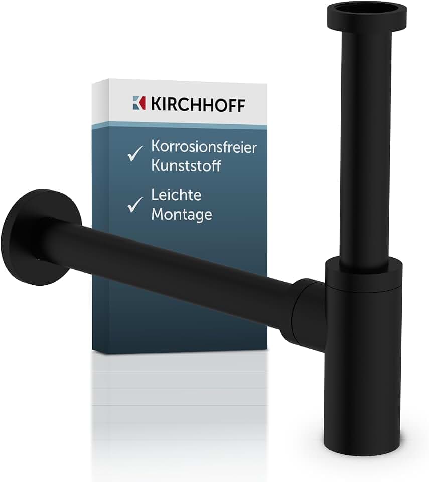 Kirchhoff Design Siphon, Schwarz, Abfluss