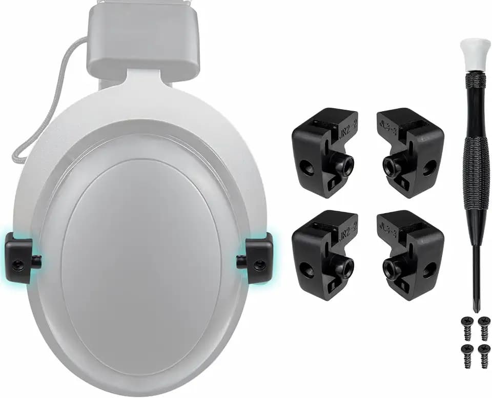 SOULWIT 4Pcs Headband Hinge Pivot for HyperX Cloud (2/Core) - Black