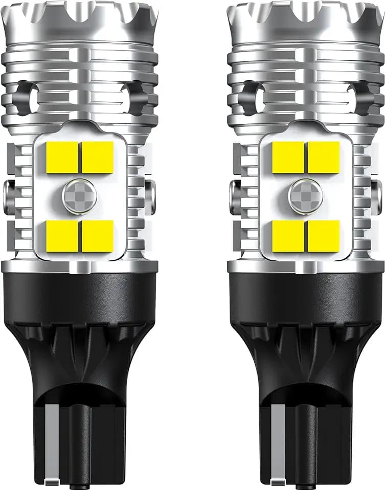 LASFIT 921 LED Bulb Reverse Lights, 912 T15 Back Up Light CANBUS Error Free W16W 906 Reversing Bulb 904 916 6000K Xenon White New Upgrade Design, Plug and Play (Pack of 2)