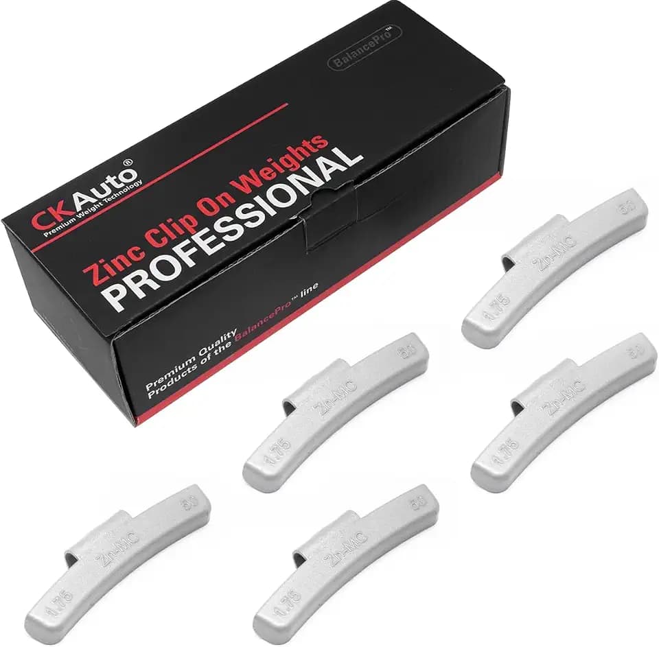 CKAuto MC 1.75 oz Zinc Clip-On Wheel Weights for Alloy Rims, 25 pcs/Box