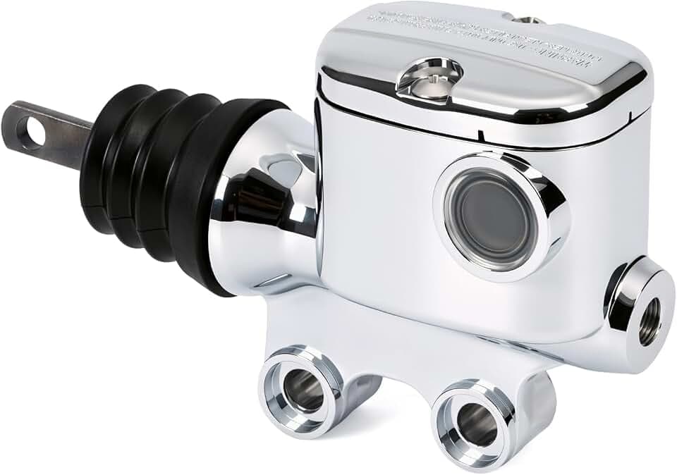 3/4" Chrome 41763-08B Rear Brake Master Cylinder Assembly