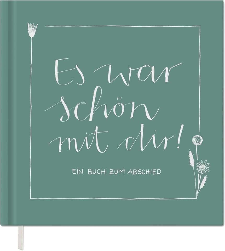 Eine der Guten Abschiedsbuch für Kollegen, Lehrerin, Mintgrün Weiß | Es war schön mit dir – Eintragbuch zum Ausfüllen als Abschiedsgeschenk, 92 Seiten, 21x21 cm, Hardcover, 120 g FSC-Papier