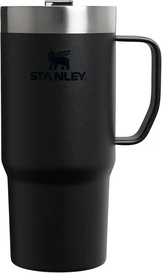 Stanley 1913 Everyday Suburban Travel Mug 0.47L - 1,5 Stunden Heiß - 5 Stunden Kalt - 20 Stunden Eisgekühlt - BPA-Frei - Spülmaschinenfest - Edelstahl - Black 2.0