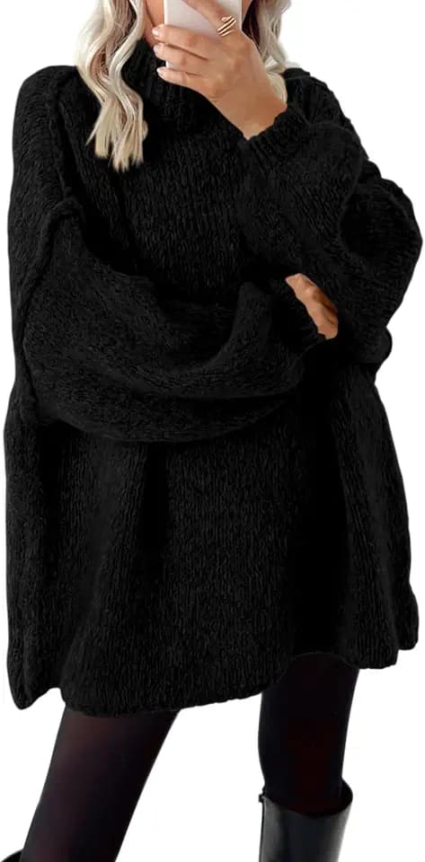 BTFBM Mock Neck Cable Knit Oversized Fall Sweaters for Women 2026 Trendy