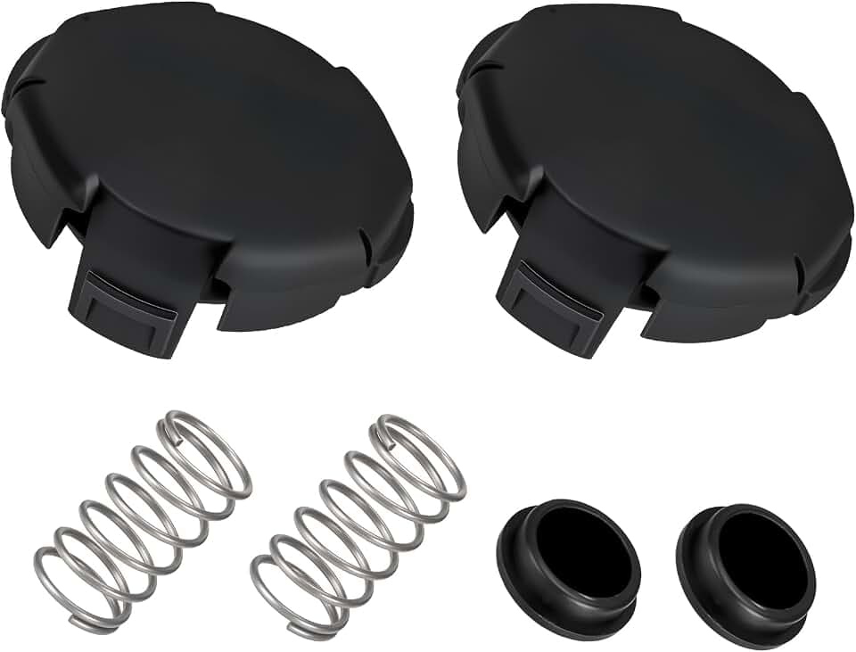 Speed Feed 400 Trimmer Head Cap and Spring Kit for Echo, Trimmer Replacement Spool Cap Covers Compatible with Echo SRM-225, SRM-230, PAS-225 Trimmer Heads, Echo Weed Eater Parts X472000070, 2 Pack