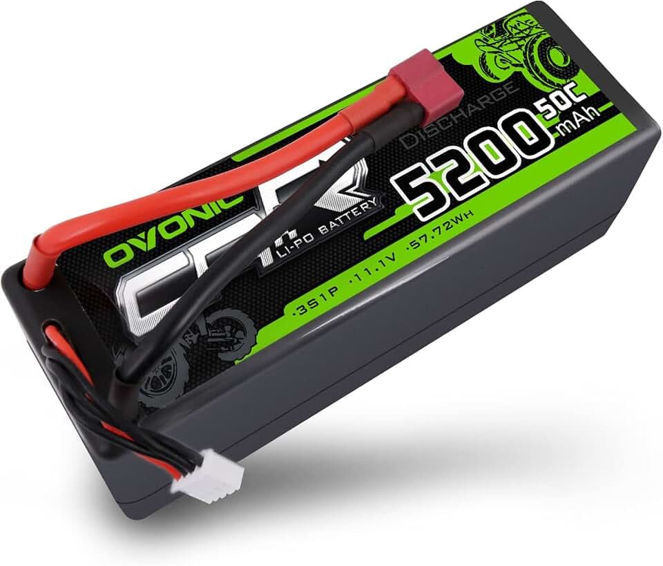 OVONIC RC Lipo Akku 3S 11.1V 5200mAh 50C Dean T Stecker Hardcase LiPo Batterie Zellen für FPV RC Flugzeug Auto Evader BX Quadcopter Hubschrauber LKW Boot (1 Stück)