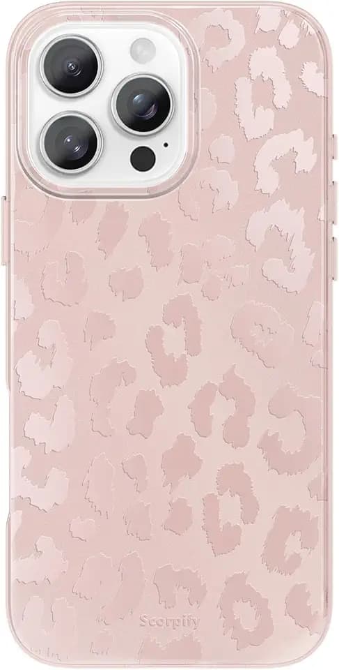 SCORPIFY für iPhone 16 Pro Max Hülle [Kompatibel mit Magnetic] mit nacktem Leoparden Muster, mattem Geparden Design, niedlicher cremefarbener Handyhülle für Frauen und Mädchen,beige, neutrale Ästhetik