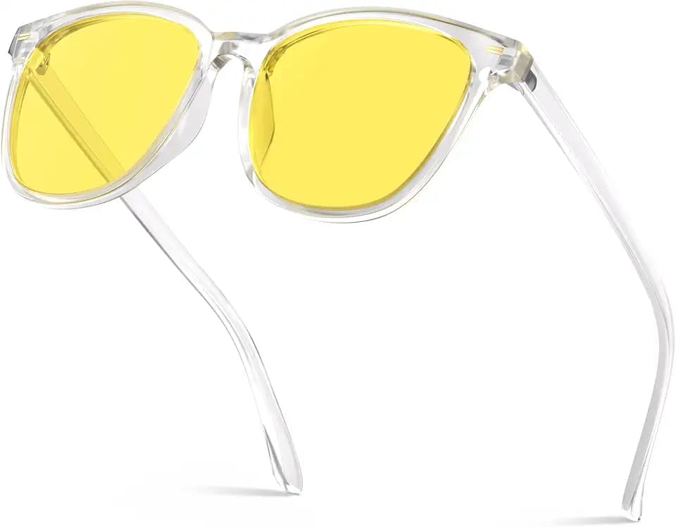 Night Driving Glasses for Women & Men, Polarized Anti Glare Glasses with Yellow Lens for Enhanced Clarity