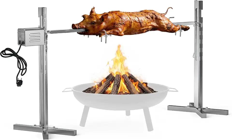 onlyfire Stainless Steel Pig Lamb Roaster with 15W 110V Powerful Motor