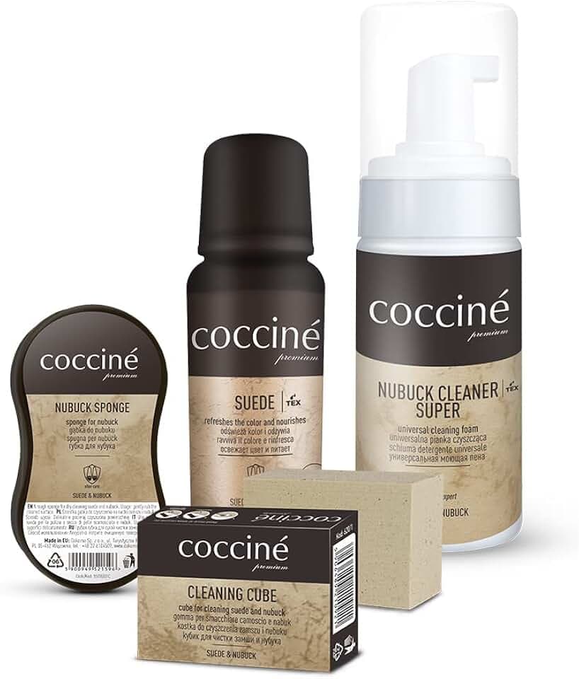 Coccine - Schuhputzsets 4 in1, Schuhpflege Set, Pflege Wildleder, Nubuck
