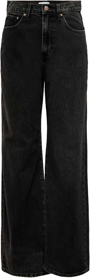 ONLY Female Jeans mit weitem Bein ONLHOPE Hohe Taille Weiter Beinschnitt Jeans