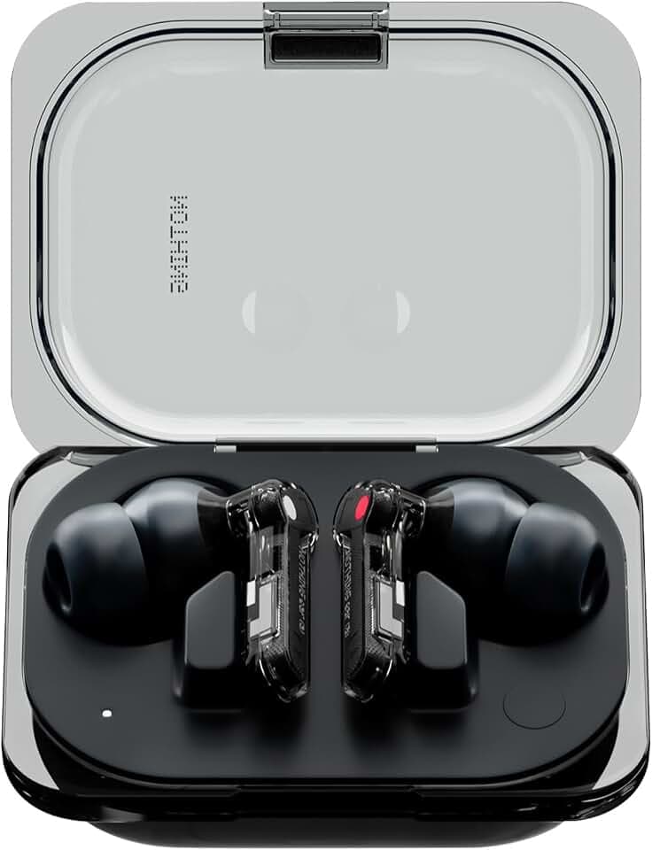 Nothing Ear (a) Wireless Earbuds, 45dB Hybrid Noise Cancelling Earbuds, Hi-Res Audio, Advanced Equaliser, Dual Connect, 6 Mics, 42.5H Playtime Ear Buds Wireless Bluetooth, Black