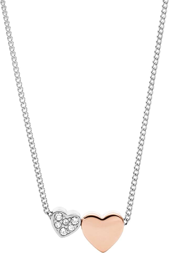 Fossil Halskette Für Frauen Vintage, 40,6 Cm Länge, 5,1 Cm Verlängerung Edelstahl-Halskette