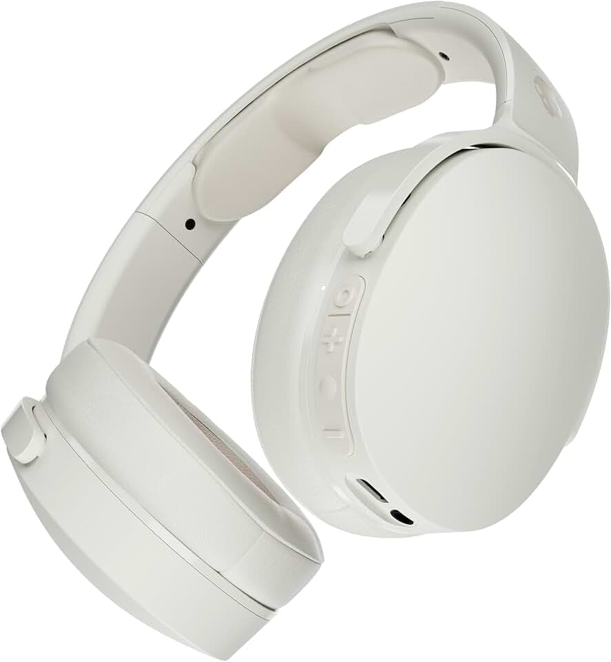 Skullcandy Hesh Evo Wireless Bluetooth Over-Ear-Kopfhörer, schallisolierender Passform, 36 Stunden Akkulaufzeit, leichtem Klappdesign - Weiß