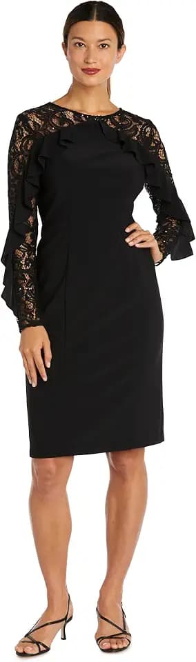 R&M Richards Women's Ruffle Charm Formal Dress