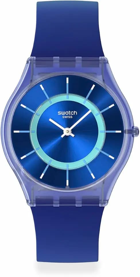 Swatch Skin Classic Biosourced Unisex Watch Casual Polymer Blue Quartz Waterproof Jammy Grape Dream