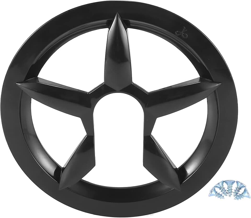 X AUTOHAUX Kettenradabdeckung Schutzhülle Schwarz Kunststoff Fahrrad 1 STK | 5 Löcher, Teilung 6,5cm, Lochdurchmesser 3mm, Abmessung 1,6x18,5cm, Für Mountainbike & Rennrad, 5 Schrauben