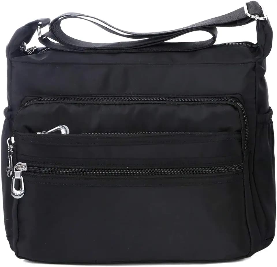 Crossbody Bag for Women Waterproof Shoulder Bag Multi Pockets Nylon Purse