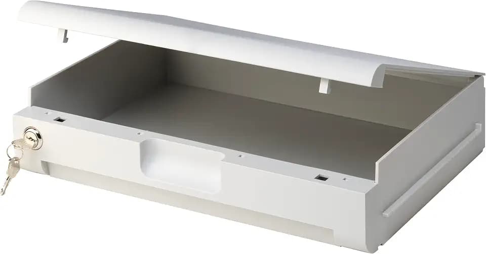 SentrySafe Plastic White Locking Drawer for SFW205 Fireproof and Waterproof Safes, Multi-Positional Shelf Accessory for Floor Safes, 915