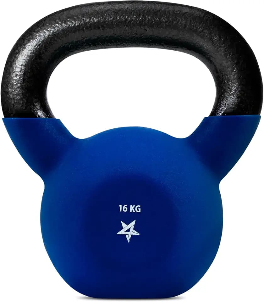 Yes4All 2-20 kg Cast Iron Kettlebell with Neoprene Coating, Multicoloured Kettlebells, Swing Dumbbell, Single