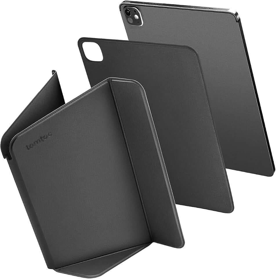 tomtoc iPad Pro Detachable Folio Case for 2024 11 Inch iPad Pro M4, Separable Slim Protective Panel & 4-Modes with Ultra-Light Fiberglass Material, Support Apple Pencil Pro & Auto Wake/Sleep