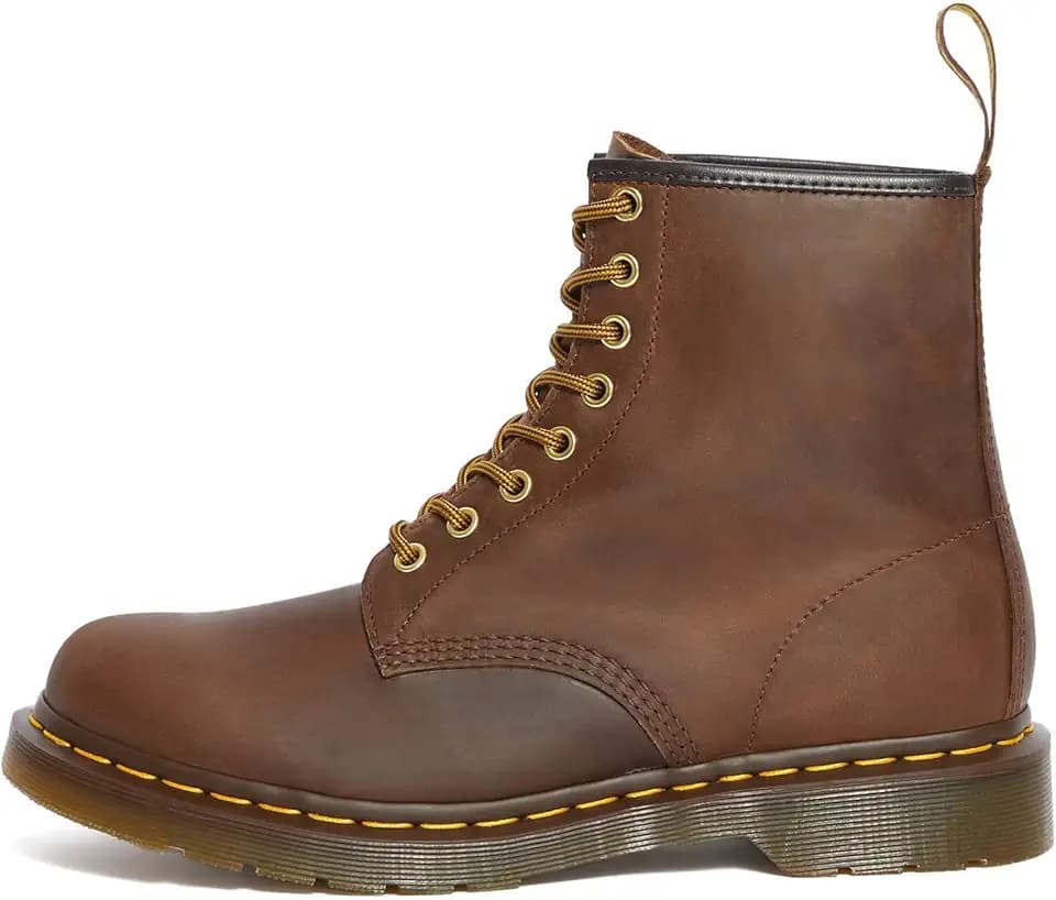 Dr. Martens Unisex 1460 Crazy Horse Leather 8 Eye Boot, Brown, 13 Women/12 Men