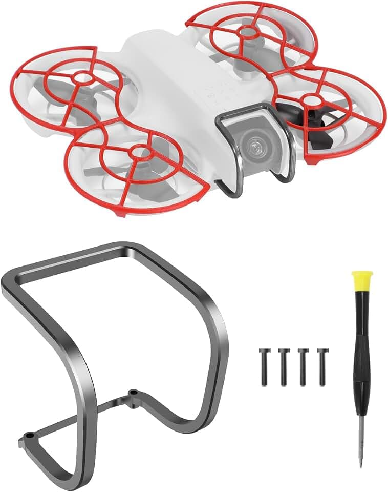 FPVtosky 2-in-1 Accessories Bundle Kit for DJI Neo, Neo Gimbal Bumper Guard+Propeller Guard Protector, Solid Anti-Collision Safety Protection Bar for Neo Drone Accessories