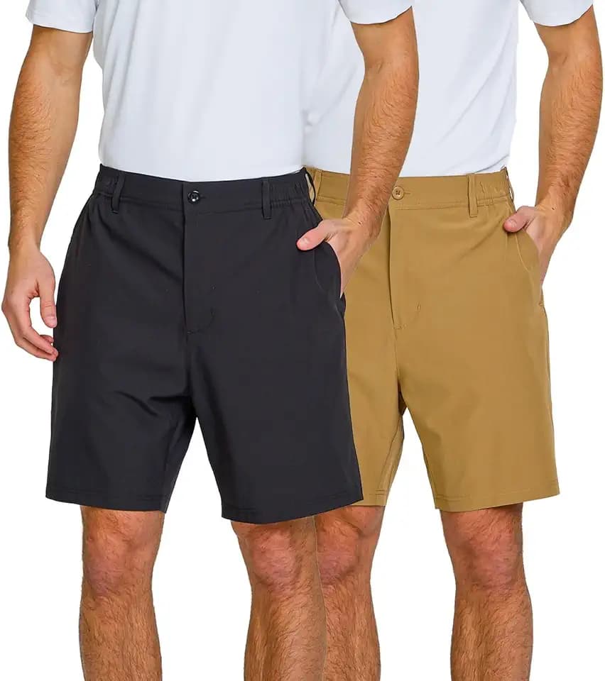 Ultra Performance Mens Golf Shorts Men’s 7” 2 Pack Casual Lightweight Short’s Athletic Hiking Stretch Dress Short for Men
