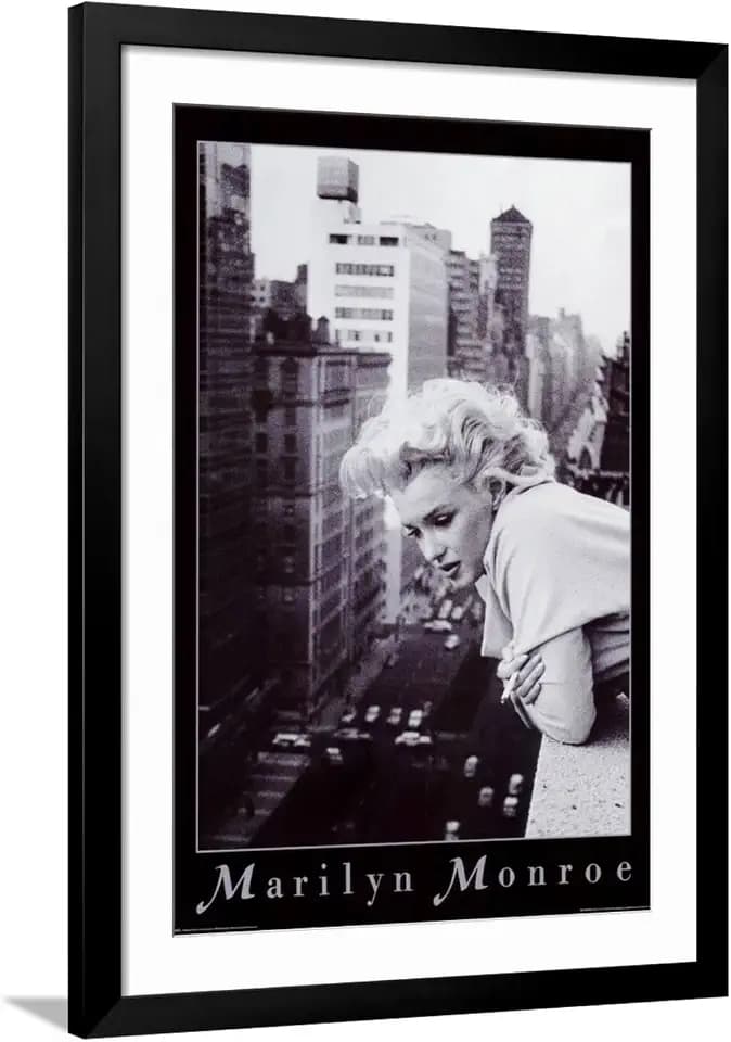 Art.com Wall Art Print Monroe, Marilyn, 9999 on Black Frame, 32" x 44"