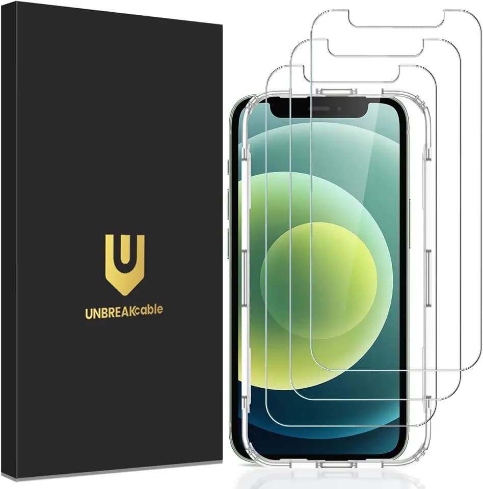 UNBREAKcable Screen Protector for iPhone 12 mini [3-Pack], 0.33mm 9H Hardness Tempered Glass Compatible with (5.4- Inch), Case Friendly, Bubble-free, Anti-scratch, UBXi254