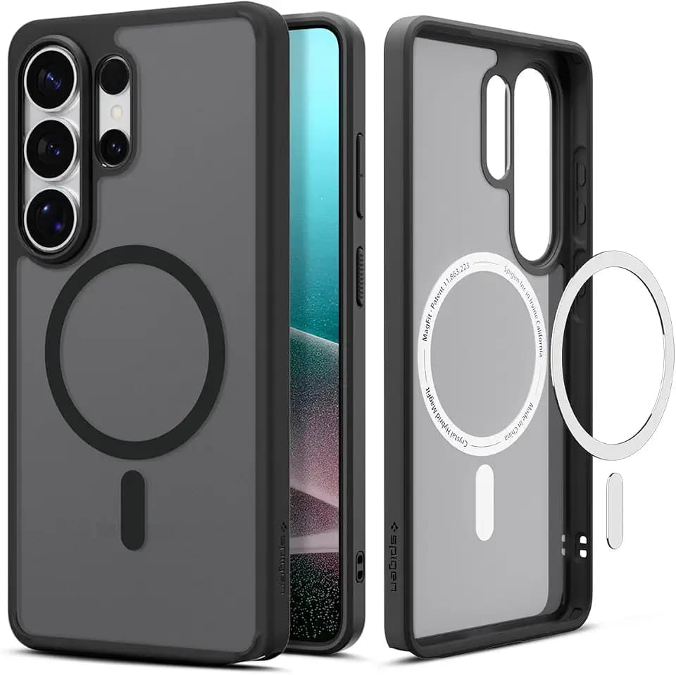 Spigen for Galaxy S26 Ultra Case, Ultra Hybrid MagFit [Anti-Yellowing] [Compatible with MagSafe] [Fast Wireless Charging] - Frost Black