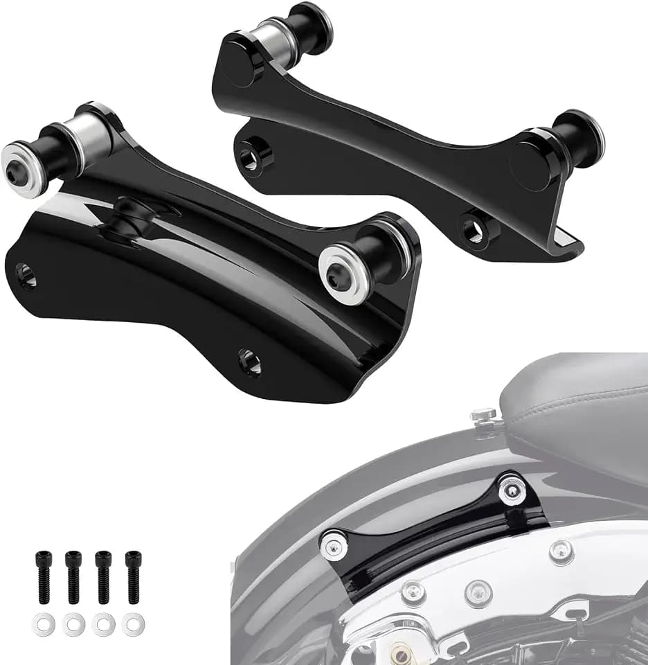 4 Point Docking Hardware Kit Compatible for Harley Davidson Touring Street Glide Electra Glide Road King Road Glide 2014 2015 2016 2017 2018 2019 2020 2021 2022 2023-2026, Vivid Black