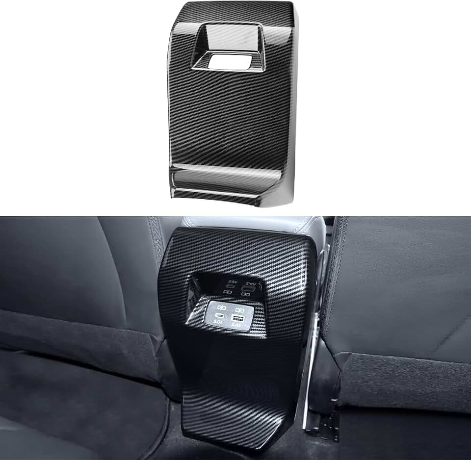 INTGET ABS Rear Air Vent Cover for 2024 2025 2026 Subaru Crosstrek Accessories Subaru Impreza Accessories Carbon Fiber Center Console AC Outlet Cover for 2025 Subaru Crosstrek Interior Accessories