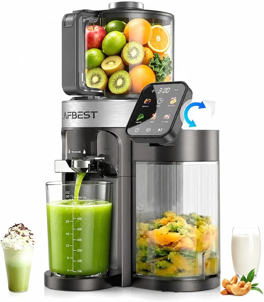 Latest Cold Press Juicer Machine,6.5" Wide Chute,Easy to Clean