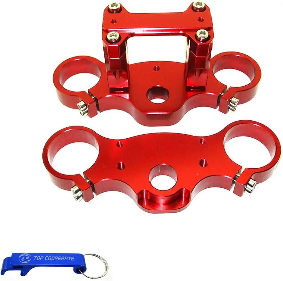 Red CNC Aluminum 45/48-22mm Triple Clamp Set For Pit Dirt Motor Bike Motorcycle