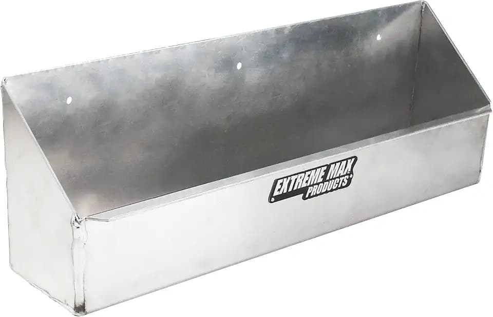 Extreme Max 5001.6071 Aluminum Aerosol Storage Shelf Organizer for Enclosed Race Trailer, Shop, Garage, Storage,Silver