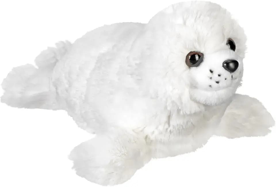 Wild Republic Harp Seal Pup Plush, Stuffed Animal, Plush Toy, Gifts for Kids, Cuddlekins 8 Inches , White