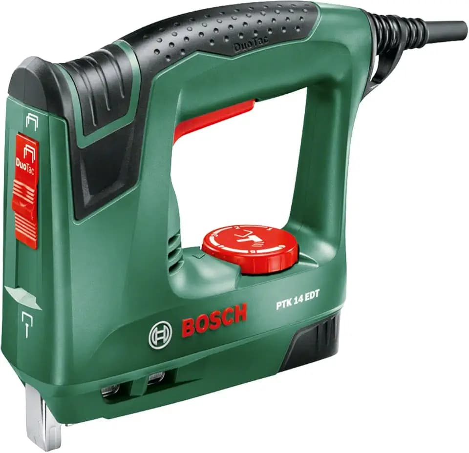 Bosch Home and Garden Elektrotacker PTK 14 EDT, 1000 Klammern, Karton (30 min-1 Schläge, Nägel: 14 mm, 1,1 kg), 0603265500