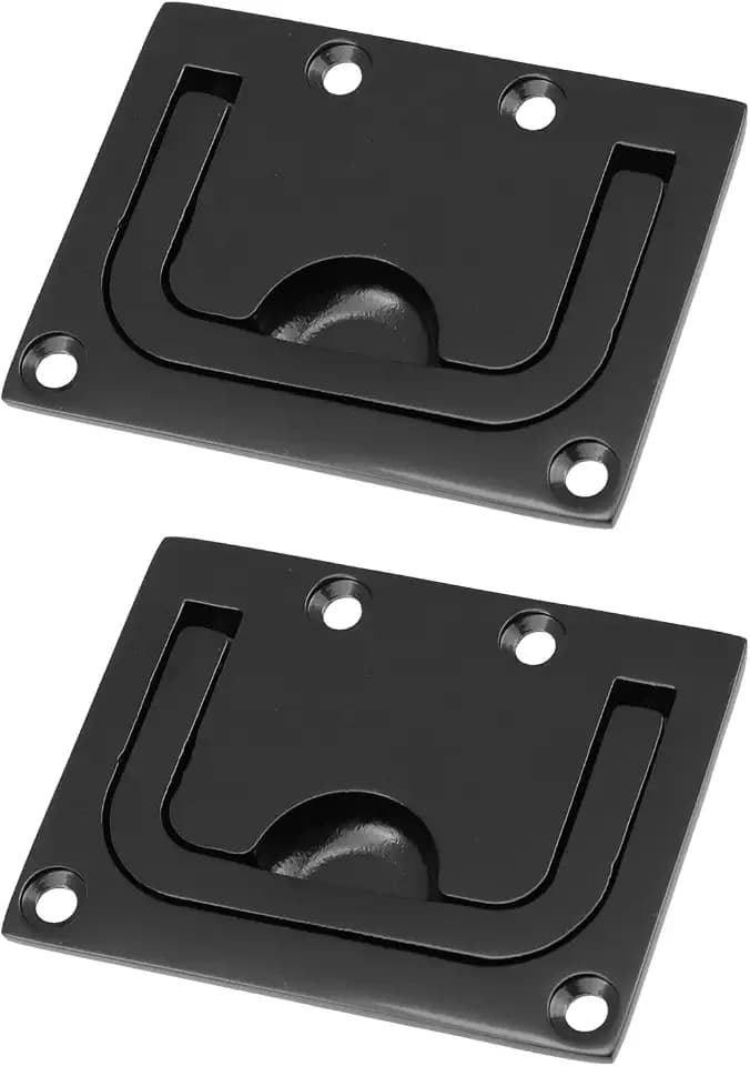 Bitray Black Flush Pull Handle Hatch Pull Handle for Deck Marine Cabine