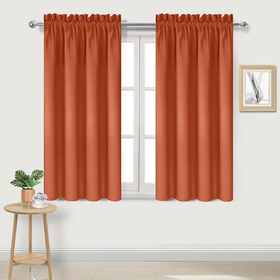 DWCN Blackout Curtains for Bedroom Living Room 38 x 45 Inch Long 2 Panels