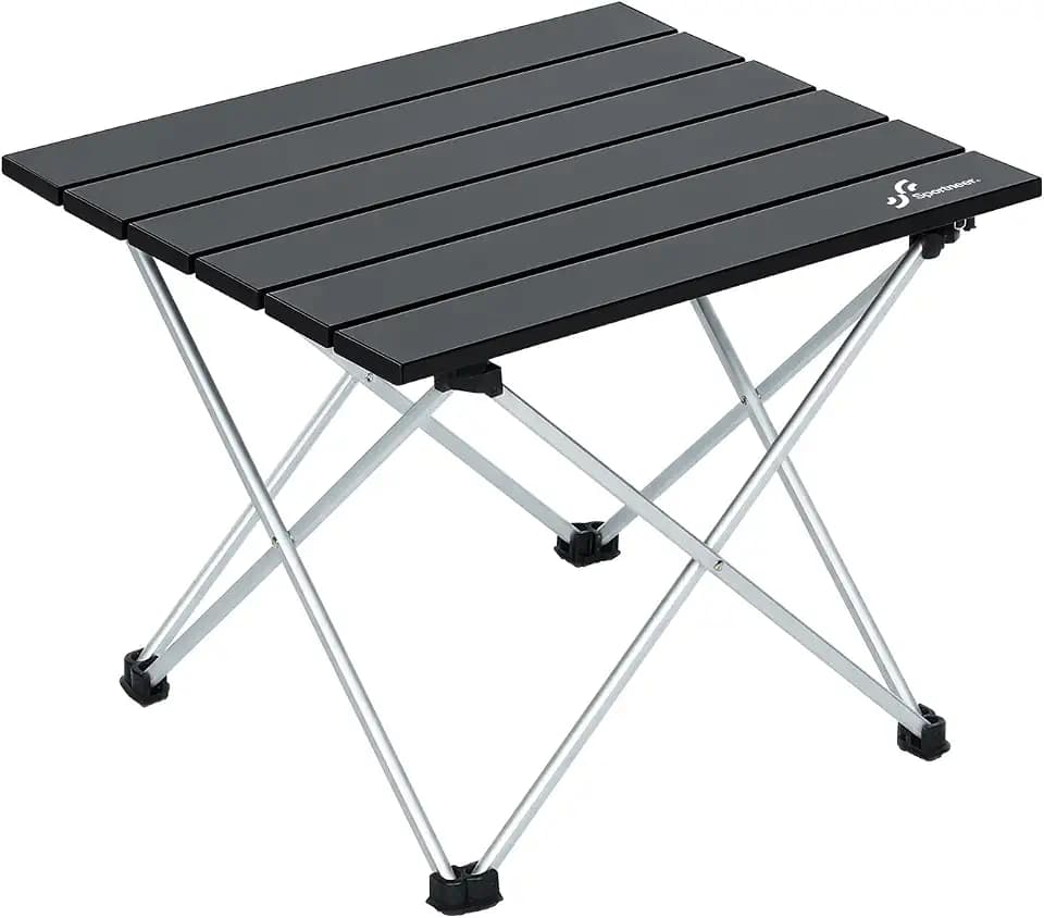 Sportneer Campingtisch, Klapptisch Camping, Aluminium Camping Tisch Leichte mit Tasche, Leicht zu tragen, klappbar Tisch Präfekt für Picknick Kochen Garten Wandern Reisen, Ohne Abnehmbares Netz