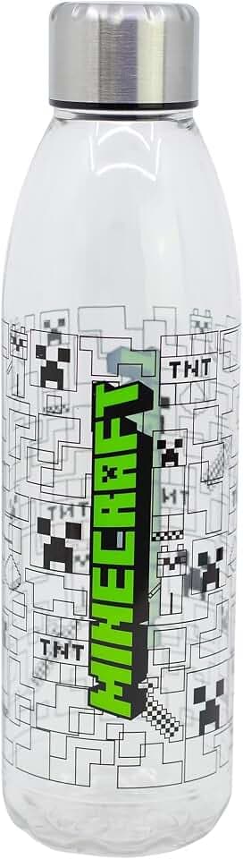 Stor Minecraft Trinkflasche 980ml Wiederverwendbar - Tritan BPA-frei - Auslaufsicherer Verschluss für Sport Schule Fitness Outdoor