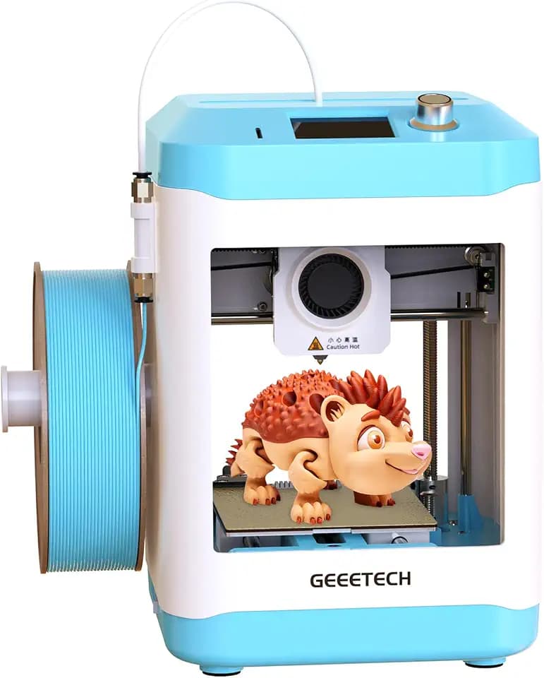 GEEETECH M1 Mini 3D Drucker, 3D Drucker für Anfänger, Doppelantrieb Direktantrieb-Extruder-3D-Drucker 250 mm/s für 3D Printer mit Farbbildschirm, DREI Kühlventilatoren, Filamentbrucherkennung