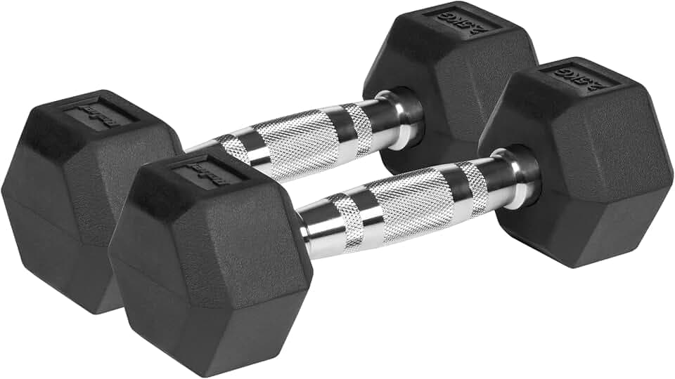 Rebel Electro Hanteln Gusseisen Gummierte Hexagonal HEX 2x2.5kg RBA-2325-02.5