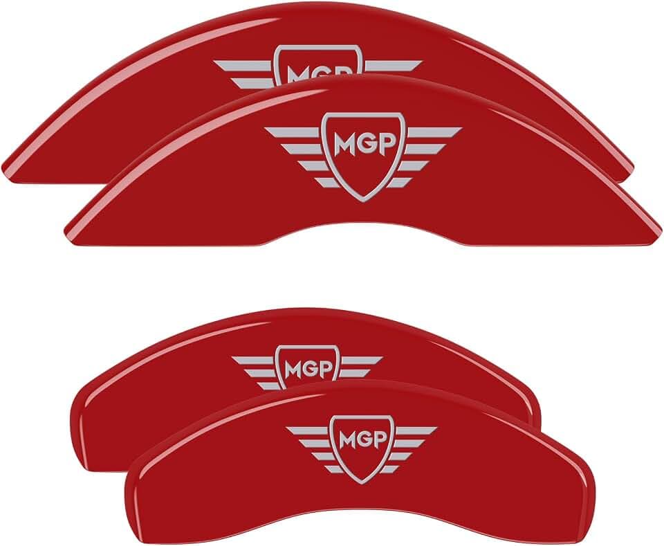 MGP Brake Caliper Covers for 2018-2023 Subaru Crosstrek Hybrid, Red, MGP