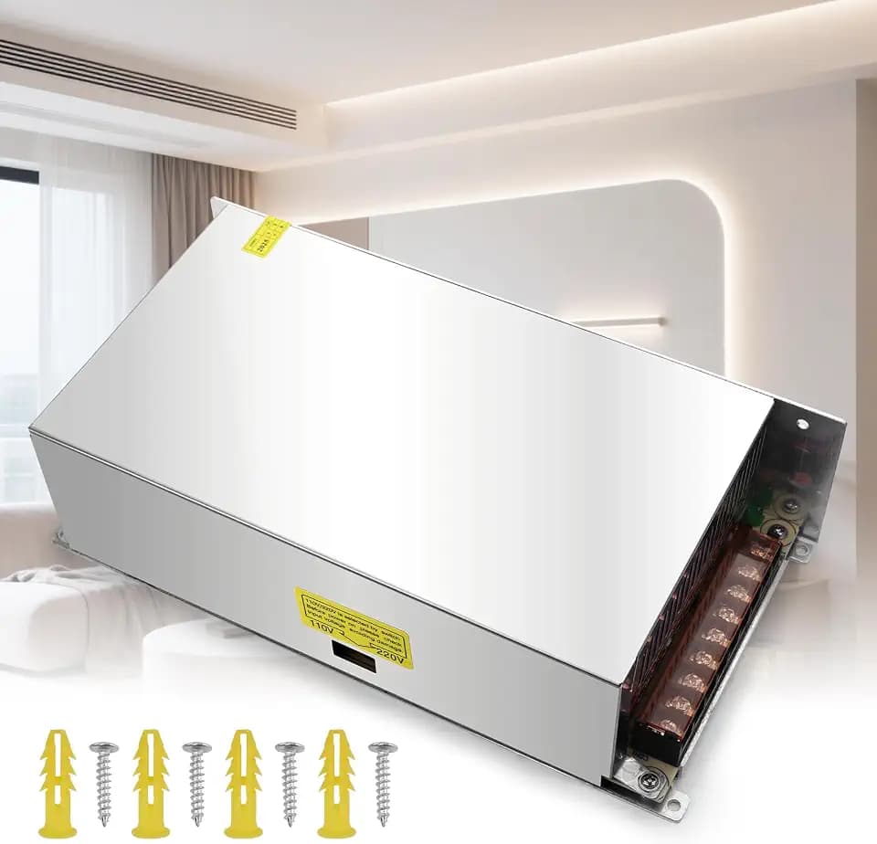 KSIBNW 12V Netzteil 600W Trafo Transformator, Netzteil Treiber DC 12V 50A 600W Schalternetzteil AC 230V auf DC 12Volt Adapter 110V/230V Spannungswandler Schaltwandler für LED Streifen